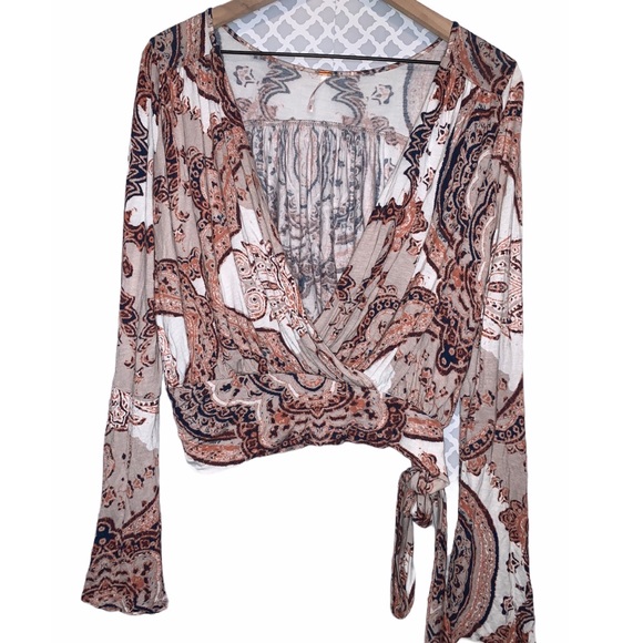 Free People | Paisley Fiona Wrap Top - Picture 3 of 4